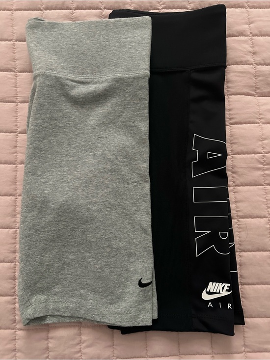 Nike Pants - Nike Women’s Black and Gray Athletic Biker Shorts with Nike Air Logo